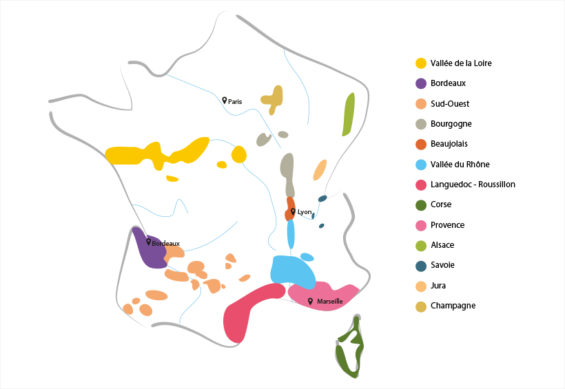 Weinbaugebiete Grands Vins Sélection